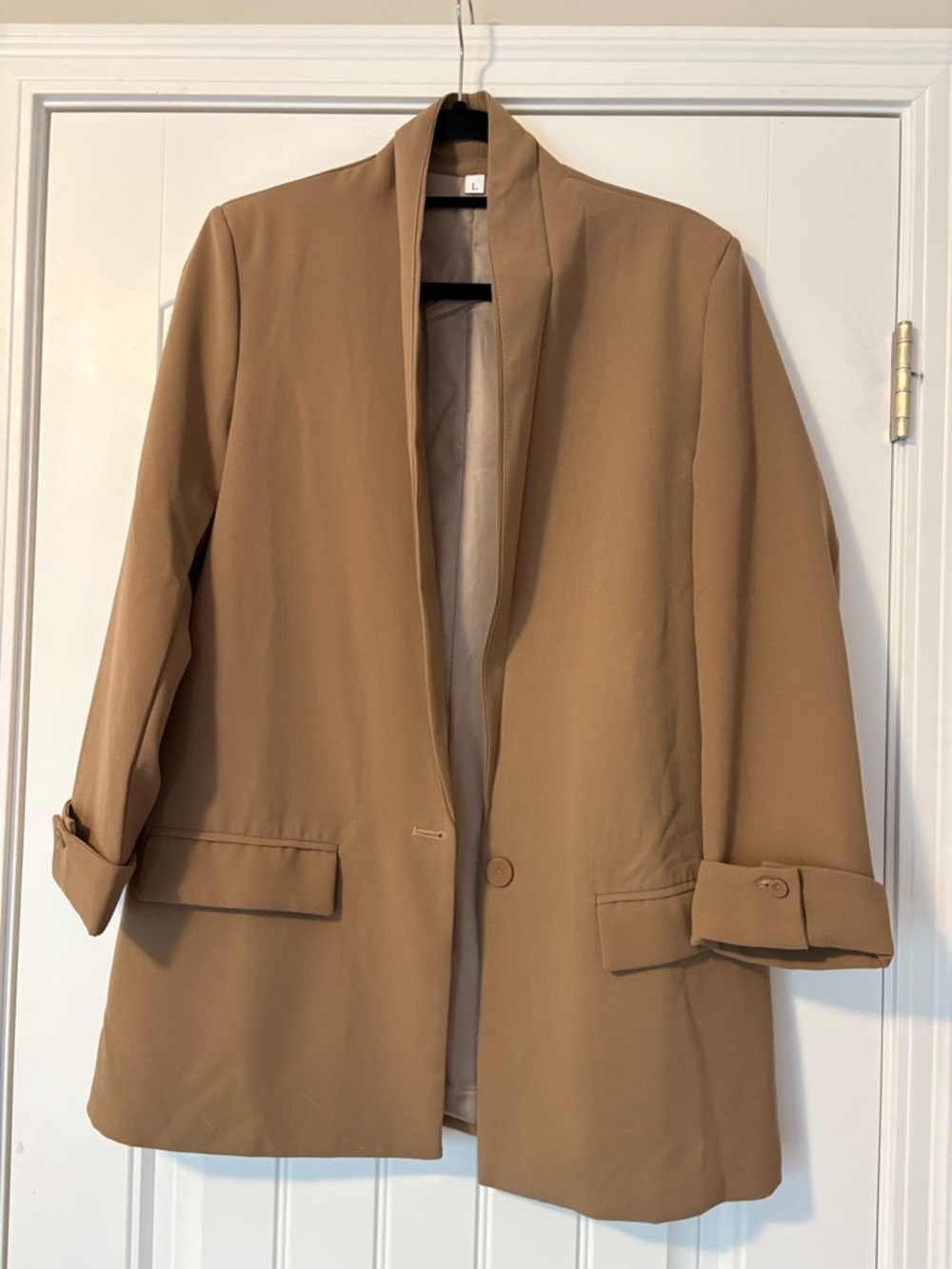 Oversized open front blazer